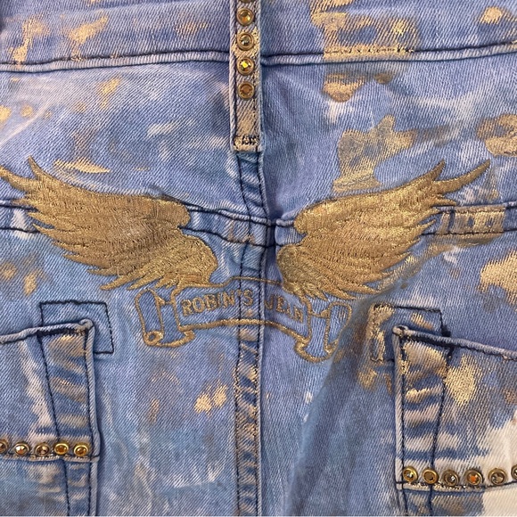 Robin's Jean Long Flap Motaro Mens Size 36 Distressed Stylish Made In The USA - Picture 13 of 13
